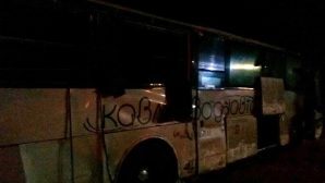 Пассажирский автобус съехал в кювет на трассе «Кавказ» в Ставрополе