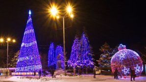 В Ростове перед парком Горького монтируют главную городскую ёлку