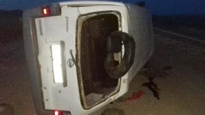 Жуткое ДТП в Калганском районе: в перевернувшейся Nissan Vanette погиб водитель