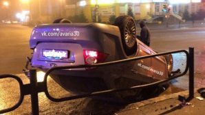 Пьяный водитель перевернулся на Ford Focus в Астрахани