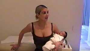Ким Кардашьян показала лицо своего новорождённого ребёнка