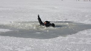 В Омске полный мужчина провалился под лёд