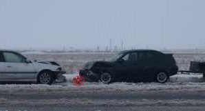 Жесткое лобовое ДТП на трассе в Хакасии, пострадал водитель