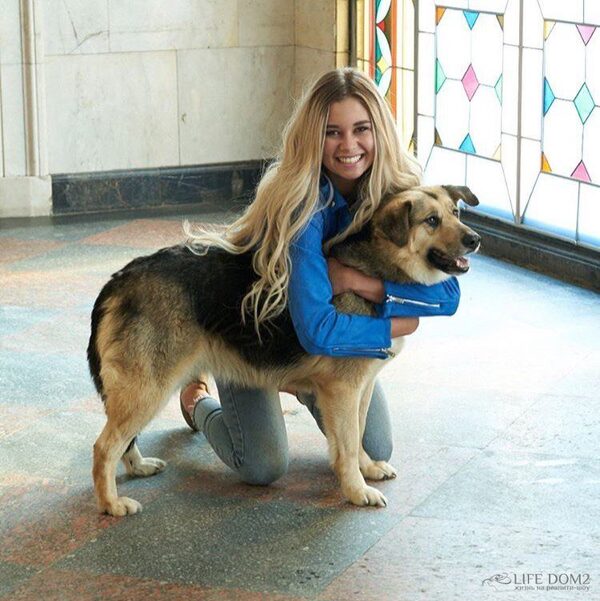Лена Хромина очень любит собак