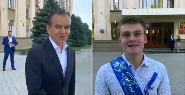«Мы без масок, правда»: Вениамин Кондратьев поздравил выпускников лично и пожал руки