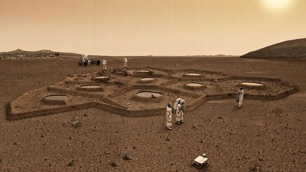 На Марсе ступеньки разрушенного здания говорят о процветании жизни на Красной планете