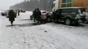 На трассе рядом с Домодедово произошло ДТП из 20 автомобилей