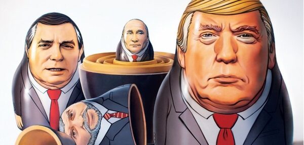 Time изобразил Трампа и Путина в виде частей матрешки