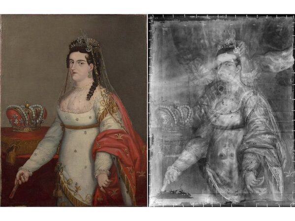 Под портретами императора Мексики и его жены оказались портреты испанской королевской четы